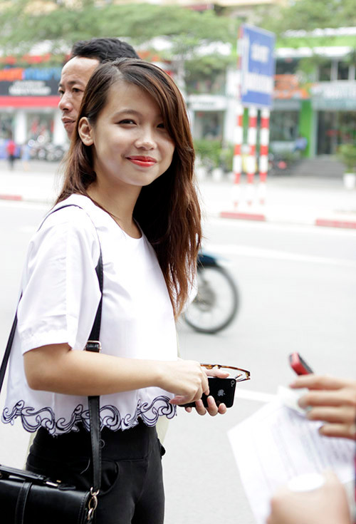 Xinh tươi trước giờ thi. Xinh tươi trước giờ thi.