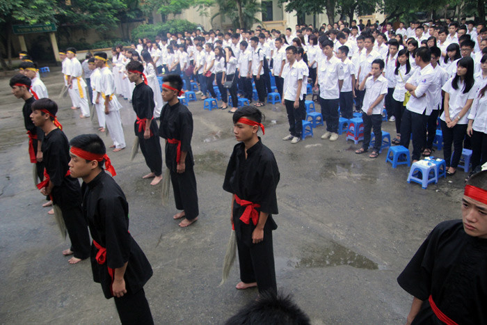 Đây là hoạt động ý nghĩa trong ngày khai giảng hàng năm của nhà trường.