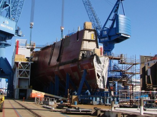 Tàu khu trục DDG-1000 số 2 Mỹ bắt đầu lắp ghép (nguồn mạng sina Trung Quốc) Tàu khu trục DDG-1000 số 2 Mỹ bắt đầu lắp ghép (nguồn mạng sina Trung Quốc)