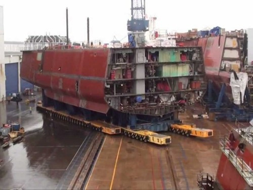 Mô đun tàu khu trục tàng hình DDG-1000 số 2 Mỹ (nguồn mạng sina Trung Quốc) Mô đun tàu khu trục tàng hình DDG-1000 số 2 Mỹ (nguồn mạng sina Trung Quốc)