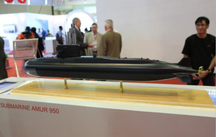 Một mô hình tàu ngầm lớp Amur Nga Một mô hình tàu ngầm lớp Amur Nga