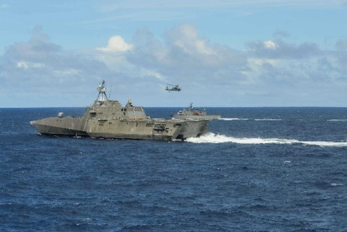 Diễn tập quân sự Vành đai Thái Bình Dương 2014: tàu tuần duyên Independence Hải quân Mỹ