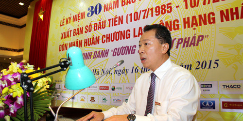 TBT Báo Pháp luật Việt Nam, TS Đào Văn Hội. Ảnh Pháp luật Việt Nam TBT Báo Pháp luật Việt Nam, TS Đào Văn Hội. Ảnh Pháp luật Việt Nam