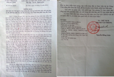 ... và Huyện ủy huyện Thạch Hà lại có những kết luận và văn bản thúc ép ủng hộ việc xây dựng quy hoạch nghĩa trang vĩnh hằng ... và Huyện ủy huyện Thạch Hà lại có những kết luận và văn bản thúc ép ủng hộ việc xây dựng quy hoạch nghĩa trang vĩnh hằng