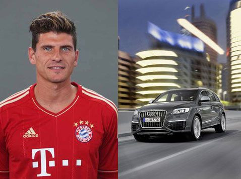 Tiền đạo Mario Gomez kết duyên cùng với chiếc Audi Q7 V12 Tiền đạo Mario Gomez kết duyên cùng với chiếc Audi Q7 V12