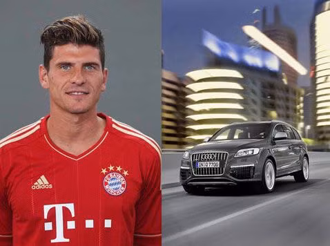 Tiền đạo Mario Gomez kết duyên cùng với chiếc Audi Q7 V12