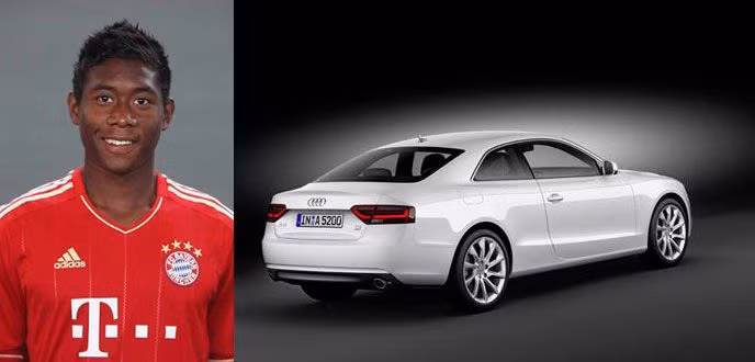 Tiền vệ David Alaba sử dụng chiếc siêu xe thể thao Audi A5