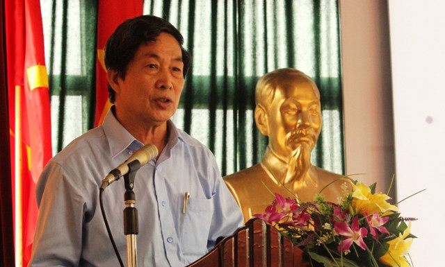 PGS. TS Nghiêm Đình Vỳ, cấu trúc của SGK Lịch sử cần thể hiện được xu hướng chung của SGK so với các nước. Ảnh Xuân Trung