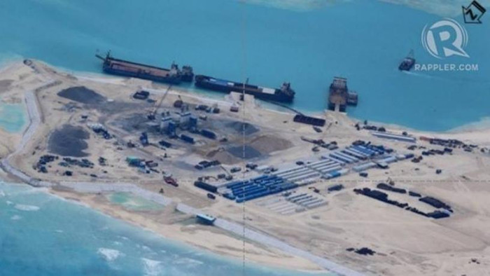 Hình ảnh một phần đá Chữ Thập thuộc quần đảo Trường Sa của Việt Nam (nguồn worpress.com)