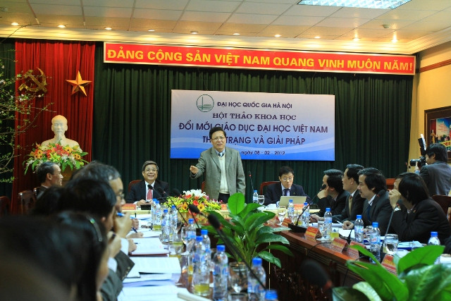 Bộ trưởng Phạm Vũ Luận cho biết, nếu muốn có chính sách khác nhau để phân tầng ĐH sẽ khó có thể đưa vào luật. Ảnh Xuân Trung