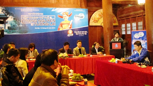 Buổi họp báo giới thiệu sáng nay. Ảnh Xuân Trung