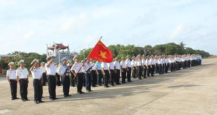 Chào cờ trên đảo Trường Sa. Chào cờ trên đảo Trường Sa.