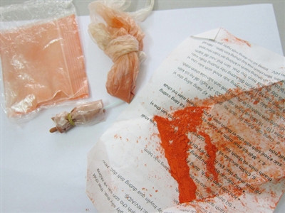 Một mẫu thuốc cam nhiễm chì. Ảnh: TTVN