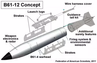 Mỹ đang nghiên cứu phát triển bom hạt nhân chiến thuật B61-12