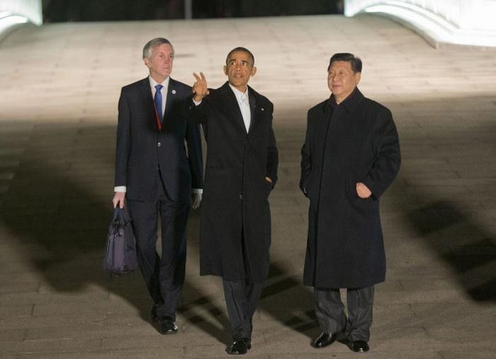 Tổng thống Mỹ Barack Obama và Chủ tịch Trung Quốc Tập Cận Bình tại Bắc Kinh ngày 11 tháng 11 năm 2014 Tổng thống Mỹ Barack Obama và Chủ tịch Trung Quốc Tập Cận Bình tại Bắc Kinh ngày 11 tháng 11 năm 2014