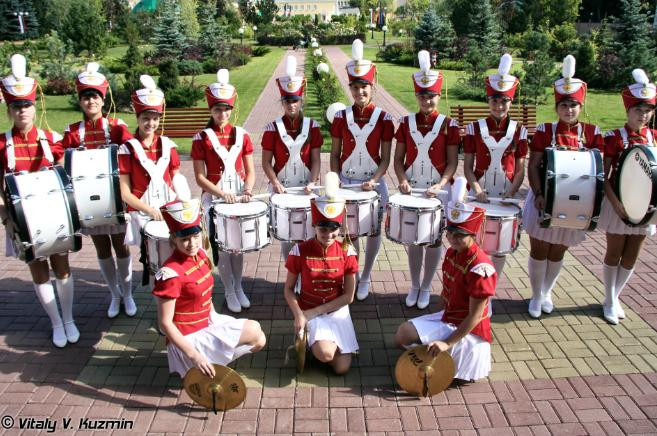 Đội trống nhạc chụp ảnh chung Đội trống nhạc chụp ảnh chung