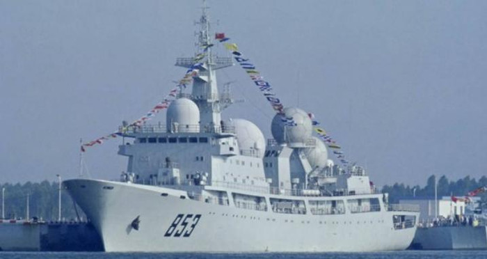 Tàu trinh sát điện tử Thiên Vương Tinh số hiệu 853 Type 815, Hạm đội Nam Hải, Hải quân Trung Quốc Tàu trinh sát điện tử Thiên Vương Tinh số hiệu 853 Type 815, Hạm đội Nam Hải, Hải quân Trung Quốc