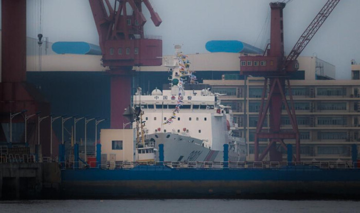 Tàu cảnh sát biển Hải cảnh-3901 của Trung Quốc. Ảnh: Sina. Tàu cảnh sát biển Hải cảnh-3901 của Trung Quốc. Ảnh: Sina.