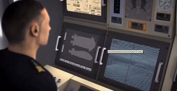 Nhân viên trên tàu dùng hệ thống radar và cảm biến quét địa hình dưới đáy biển Nhân viên trên tàu dùng hệ thống radar và cảm biến quét địa hình dưới đáy biển