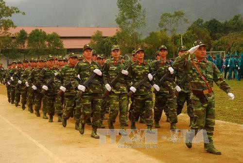 Các chiến sỹ trẻ. (Ảnh: Minh Tâm/TTXVN)