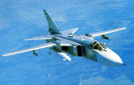 Máy bay ném bom Su-24 của Nga được quân đội NATO đặt biệt danh là “Kiếm thủ Su-24” Máy bay ném bom Su-24 của Nga được quân đội NATO đặt biệt danh là “Kiếm thủ Su-24”