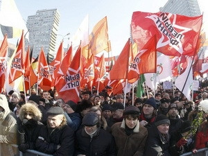 Quang cảnh cuộc biểu tình. (Ảnh: Reuters)