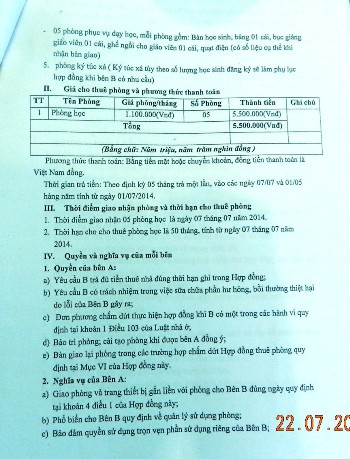 Trong hợp đồng cũ thời hạn mà Trường Cao đẳng Y Hà Tĩnh cho đơn vị ngoài thuê thời hạn 50 tháng. Còn hợp đồng mới sửa lại có thời hạn là 03 tháng nhưng ông Tống Quốc An không cho phóng viên chụp lại với lý do sợ phiền phức Trong hợp đồng cũ thời hạn mà Trường Cao đẳng Y Hà Tĩnh cho đơn vị ngoài thuê thời hạn 50 tháng. Còn hợp đồng mới sửa lại có thời hạn là 03 tháng nhưng ông Tống Quốc An không cho phóng viên chụp lại với lý do sợ phiền phức