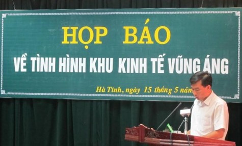 Chiều ngày 15/5 tỉnh Hà Tĩnh đã tổ chức cuộc họp báo để cung cấp đầy đủ tình hình và số liệu về vụ gây rối tại Vũng Áng chiều ngày 14/5 với đầy đủ các ban ngành liên quan (ảnh Trường Nguyên) Chiều ngày 15/5 tỉnh Hà Tĩnh đã tổ chức cuộc họp báo để cung cấp đầy đủ tình hình và số liệu về vụ gây rối tại Vũng Áng chiều ngày 14/5 với đầy đủ các ban ngành liên quan (ảnh Trường Nguyên)