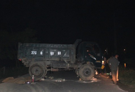 Hiện trường vụ tai nạn làm anh Vị tử vong Hiện trường vụ tai nạn làm anh Vị tử vong