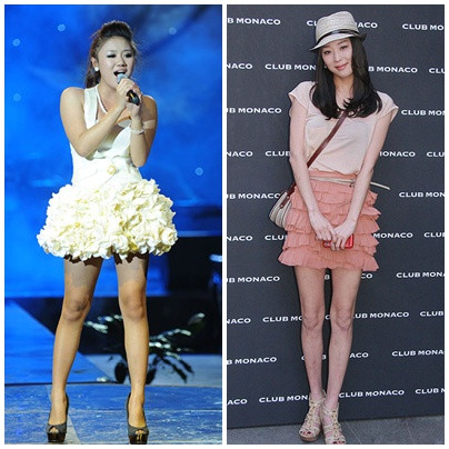 Văn Mai Hương và Han Go Eun cùng diện váy ngắn khoe chân thon. Nhưng rõ ràng, Văn Mai Hương "ăn điểm" hơn hẳn.