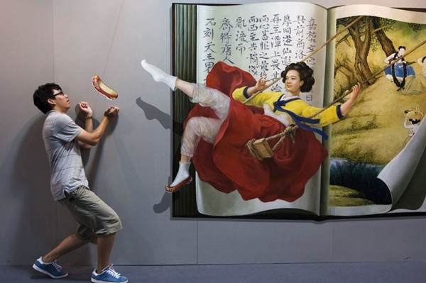 Cảm giác nhận "cú đá" từ nhân vật trong tranh sẽ thế nào nhỉ? Cảm giác nhận "cú đá" từ nhân vật trong tranh sẽ thế nào nhỉ?