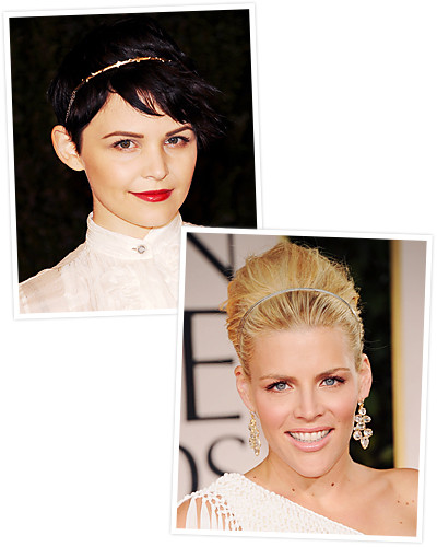 Bờm siêu mỏng tạo nên sự tinh tế cho mái tóc. Thông thường, những chiếc bờm loại nhỏ này có màu vàng hoặc bạc để tạo điểm nhấn cho kiểu tóc. Trong ảnh là Ginnifer Goodwin (ảnh trên) và Busy Phillips (ảnh dưới). Xem thêm:Mỹ nhân Hollywood: Dáng đẹp tự nhiên "chuẩn không cần chỉnh" Bờm siêu mỏng tạo nên sự tinh tế cho mái tóc. Thông thường, những chiếc bờm loại nhỏ này có màu vàng hoặc bạc để tạo điểm nhấn cho kiểu tóc. Trong ảnh là Ginnifer Goodwin (ảnh trên) và Busy Phillips (ảnh dưới). Xem thêm:Mỹ nhân Hollywood: Dáng đẹp tự nhiên "chuẩn không cần chỉnh"