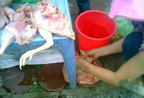 Gà 30 ngàn đồng/kg tại chợ cầu Lủ (Ảnh: VietNamNet) Gà 30 ngàn đồng/kg tại chợ cầu Lủ (Ảnh: VietNamNet)