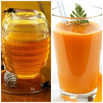 Mật ong - Nước ép cà rốt: Trộn 1 thìa mật ong với 2 thìa nước ép cà rốt tươi. Thoa lên mặt và để khô trong 15 phút. Loại mặt nạ này không chỉ chống lão hóa mà còn giúp xóa bỏ đốm nâu hiệu quả. Mật ong - Nước ép cà rốt: Trộn 1 thìa mật ong với 2 thìa nước ép cà rốt tươi. Thoa lên mặt và để khô trong 15 phút. Loại mặt nạ này không chỉ chống lão hóa mà còn giúp xóa bỏ đốm nâu hiệu quả.