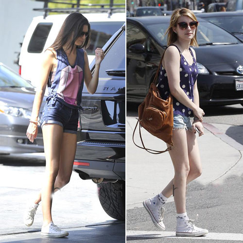 Những đôi giày thể thao Converse trẻ trung quá tuyệt vời để kết hợp cùng quần sooc jeans. Xem thêm: Váy xẻ tà - "công cụ" đắc lực giúp Sao khoe dáng chuẩn, chân thon Những đôi giày thể thao Converse trẻ trung quá tuyệt vời để kết hợp cùng quần sooc jeans. Xem thêm: Váy xẻ tà - "công cụ" đắc lực giúp Sao khoe dáng chuẩn, chân thon