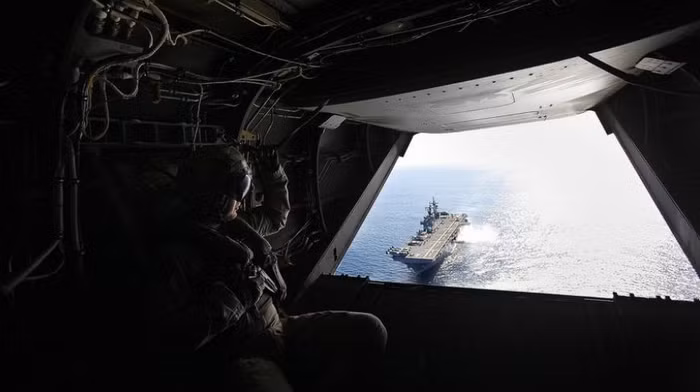 Tàu sân bay trực thăng Hyuga Nhật Bản tham gia diễn tập quân sự liên hợp "Dawn Blitz-2015"