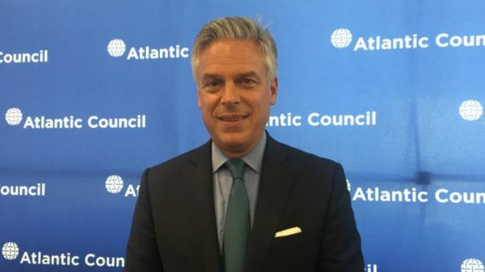Cựu Đại sứ Mỹ tại Trung Quốc Jon Huntsman Jr tại một hội nghị bàn tròn ở Thủ đô Washington Mỹ ngày 18 tháng 9 năm 2015
