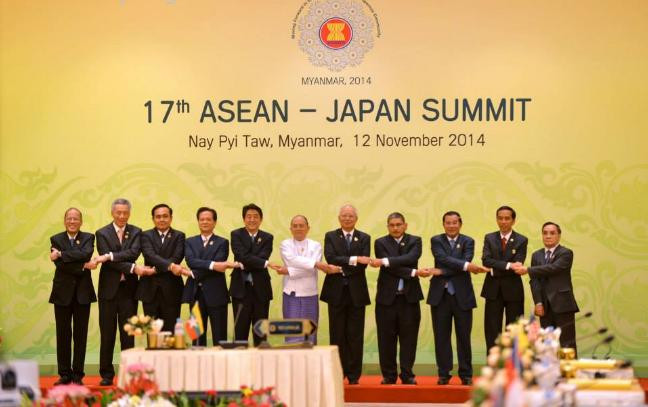 Hội nghj Cấp cao ASEAN-Nhật Bản lần thứ 17 tổ chức tại Thủ đô Nay Pyi Taw, Myanmar ngày 12 tháng 11 năm 2014