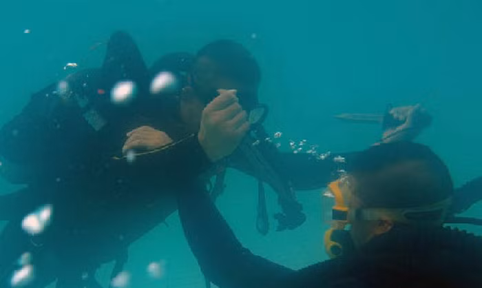 Người nhái huấn luyện chiến đấu (nguồn Thời báo Hoàn Cầu, TQ)