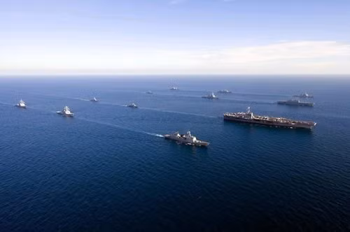 Hạm đội tàu sân bay Mỹ ở biển Nhật Bản (ảnh tư liệu minh họa)