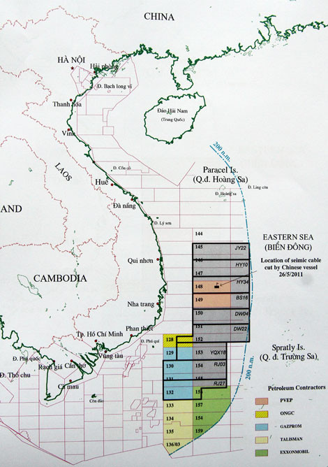 Chưa có nước nào ngang ngược, ngông cuồng dám mời thầu dầu khí ở vùng đặc quyền kinh tế, thềm lục địa Việt Nam như Chính phủ Trung Quốc, bất chấp chủ quyền, quyền lợi chủ quyền và quyền tài phán của Việt Nam, bất chấp luật pháp quốc tế Chưa có nước nào ngang ngược, ngông cuồng dám mời thầu dầu khí ở vùng đặc quyền kinh tế, thềm lục địa Việt Nam như Chính phủ Trung Quốc, bất chấp chủ quyền, quyền lợi chủ quyền và quyền tài phán của Việt Nam, bất chấp luật pháp quốc tế
