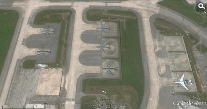 Tình hình bố trí quân sự ở lãnh thổ Nhật Bản do Google cung cấp