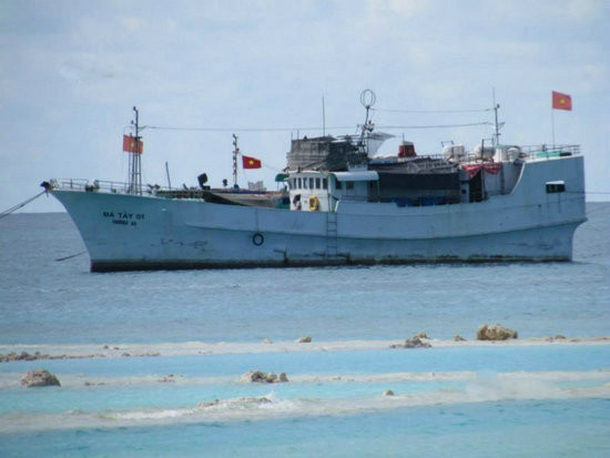 Đá Tây thuộc quần đảo Trường Sa của Việt Nam (nguồn Thời báo Hoàn Cầu, TQ)
