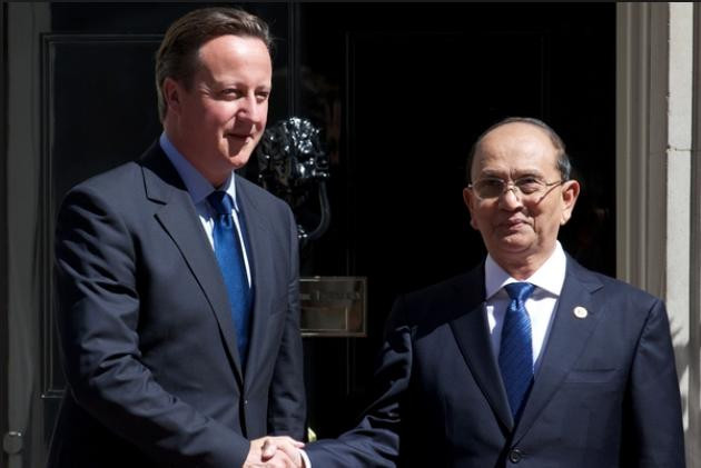 Thủ tướng Anh David Cameron (trái) và Tổng thống Myanmar Thein Sein Thủ tướng Anh David Cameron (trái) và Tổng thống Myanmar Thein Sein