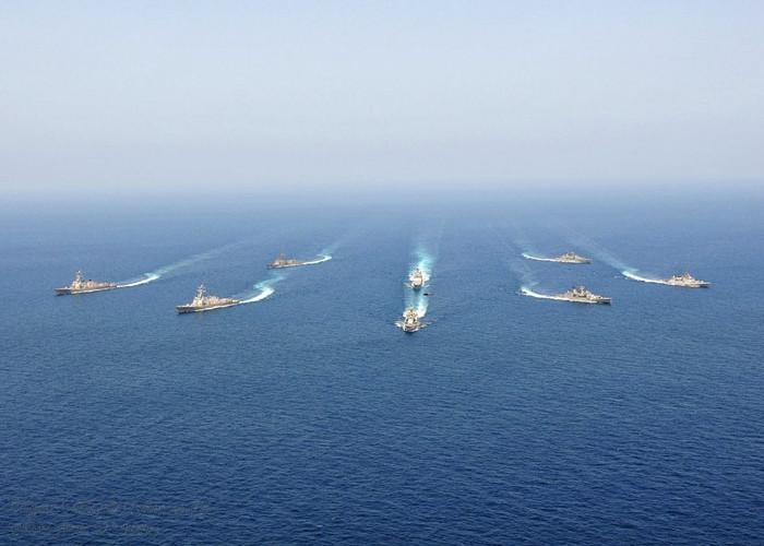 Diễn tập hải quân liên hợp Malabar-2010 Mỹ-Ấn ở biển Ả rập (ảnh tư liệu)