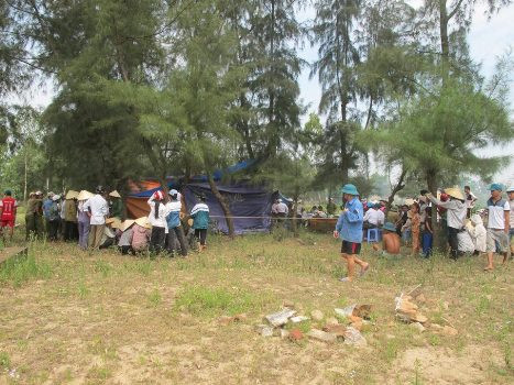 Hiện trường nơi phát hiện xác nạn nhân Điệp Hiện trường nơi phát hiện xác nạn nhân Điệp