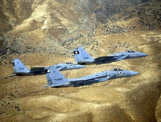 Biên đội máy bay chiến đấu của Không quân Israel.