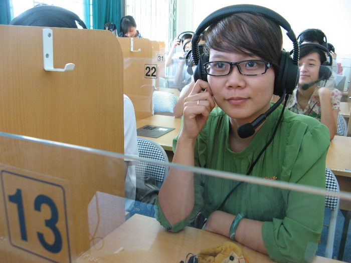 Một buổi học luyện tiếng Hàn Quốc của sinh viên.