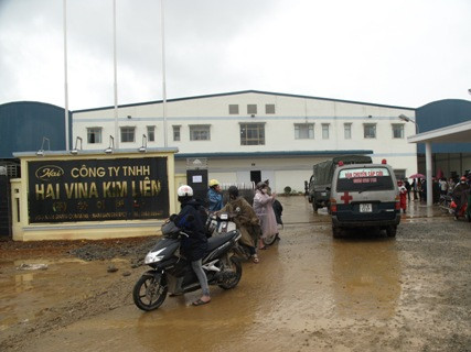 Công ty TNHH Hai Vina Kim Liên nơi xảy ra vụ ngộ độc làm 185 công nhân phải nhập viện sau bữa ăn trưa ngày 8/12 Công ty TNHH Hai Vina Kim Liên nơi xảy ra vụ ngộ độc làm 185 công nhân phải nhập viện sau bữa ăn trưa ngày 8/12