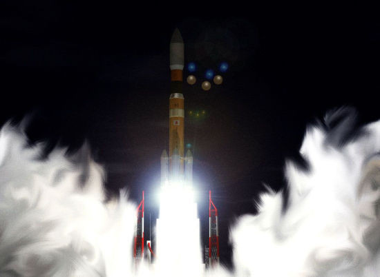 Nhật Bản phóng tên lửa đẩy.